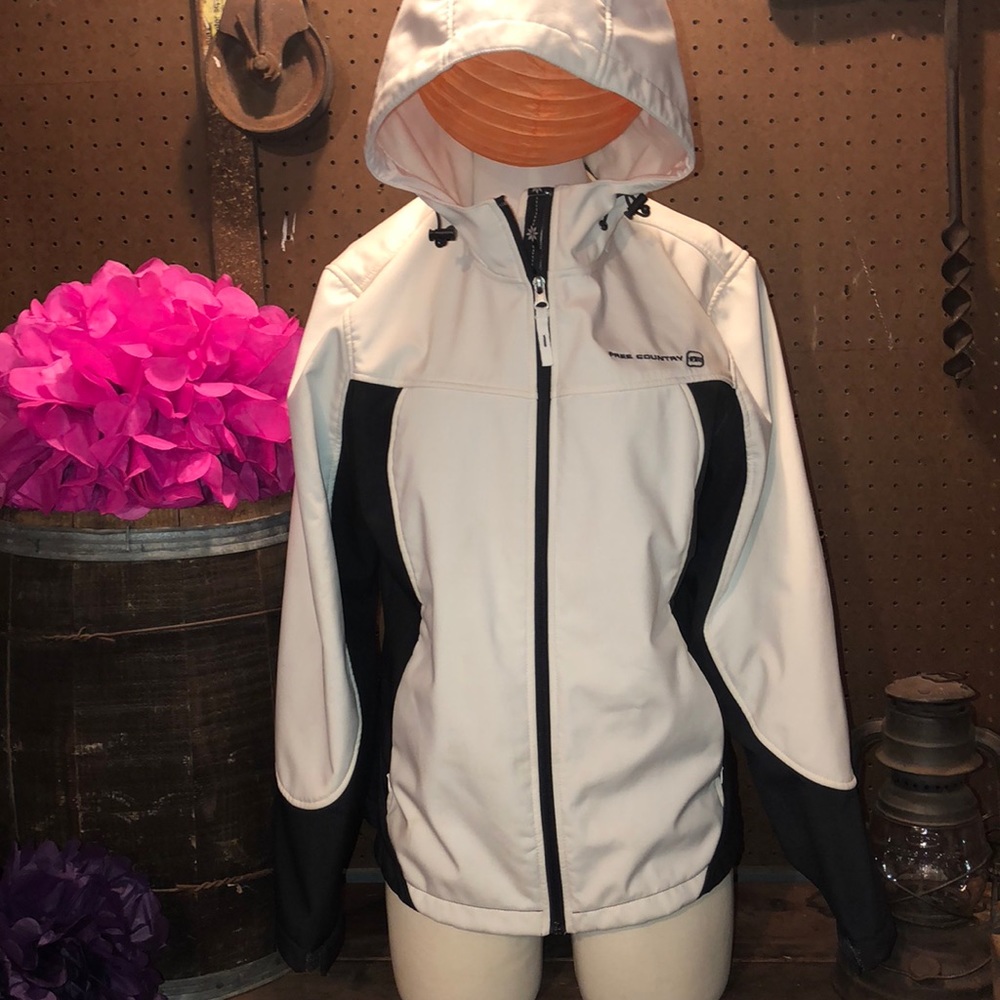FREE COUNTRY | ZIP UP HOODED POCKETED LIGHTWEIGHT WOMENS JACKET SZ LARGE